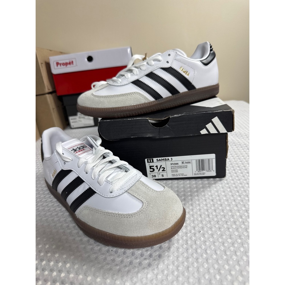 Adidas Sneakers Kids 5.5 Samba J White Black IF1944 NEW
